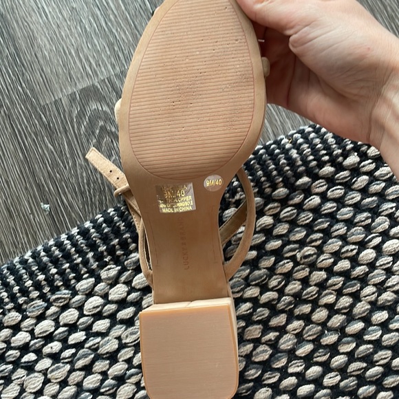 Lucky Brand Suede Heeled Sandals - Picture 3 of 4